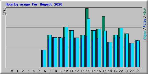 Hourly usage for August 2026